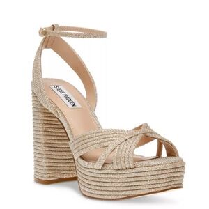 Steve Madden Women's Glittering Gold Platform Heels